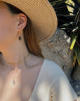 Labradorite Threader Earrings