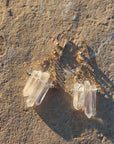 Raw Crystal & Hematite Sway Earrings