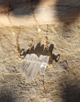 Raw Quartz Crystal & Hematite Cascade Necklace