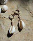Seashell & Pearl Mini Hoop Earrings