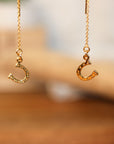 Tiny Horse Shoe Sway Earrings