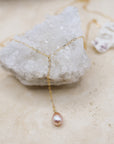 Fresh Pearl Dangle Necklace