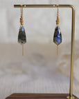 Labradorite Threader Earrings