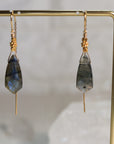 Labradorite Threader Earrings