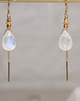 Moonstone Threader Earring