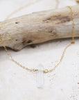 Raw Quartz Crystal Necklace