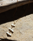White Coral Dangle Necklace